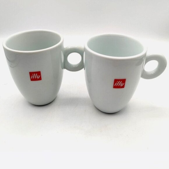 🇮🇹 illy Classic Logo Coffee Mug - Set of 2 - Picture 4 of 9